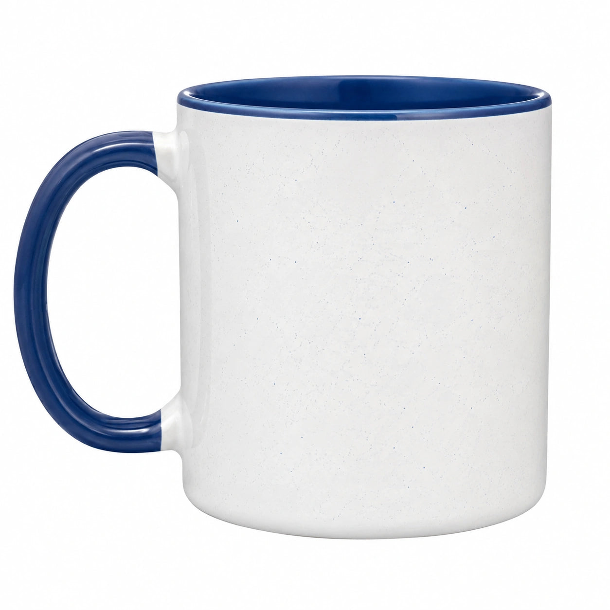 Mug 330 ml 9.5 cm en céramique blanc/bleu pour boissons chaudes style épuré